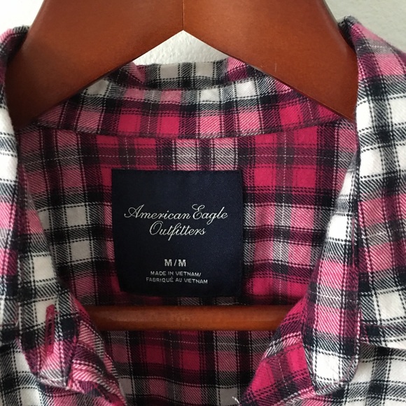 AE Plaid Button Up Shirt Sz M - Picture 4 of 7